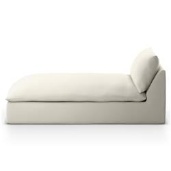 Cee Modern Classic White Upholstered Outdoor Chaise Lounge|