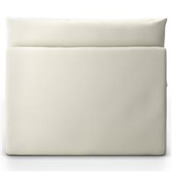 Cee Modern Classic White Upholstered Outdoor Chaise Lounge|