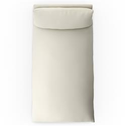 Cee Modern Classic White Upholstered Outdoor Chaise Lounge|