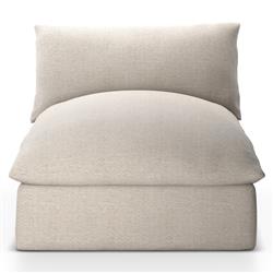 Cee Modern Classic Beige Upholstered Outdoor Chaise Lounge|