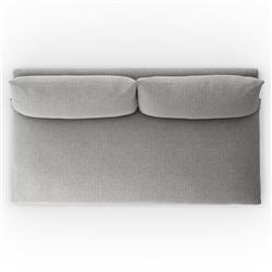 Cee Modern Classic Grey Upholstered Outdoor Armless Sofa|