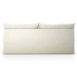 Cee Modern Classic White Upholstered Outdoor Armless Sofa|