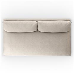 Cee Modern Classic Beige Upholstered Outdoor Armless Sofa|