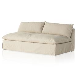 Cee Modern Classic Beige Performance Slipcovered Sofa - Small - 74Gǥ|