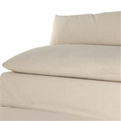 Cee Modern Classic Beige Performance Slipcovered Sofa - Small - 74Gǥ|