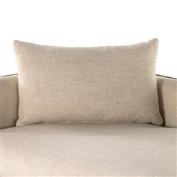 Jun Coastal Cream Performance Woven Cane Black Wood Frame Chaise Lounge|