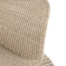 Ivanna Coastal Beach Beige Woven Wicker Outdoor Rocking Chair|