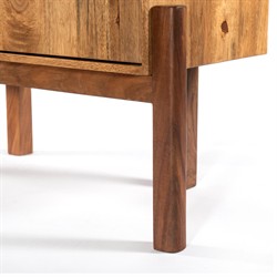 Rissa Mid Century Modern Brown Acacia Wood 2 Door Bar Cabinet|