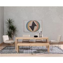 Isaac Rustic Lodge Brown Wood Rectangular Dining Table - 78"|