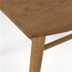 Lara French Classic Brown Oak Wood Windsor Dining Side Chair|