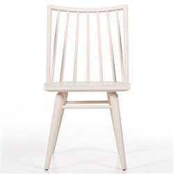 Lara French Classic Off White Oak Wood Windsor Dining Side Chair|