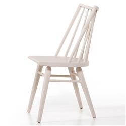 Lara French Classic Off White Oak Wood Windsor Dining Side Chair|