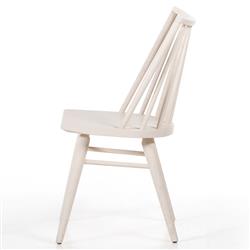 Lara French Classic Off White Oak Wood Windsor Dining Side Chair|