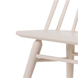 Lara French Classic Off White Oak Wood Windsor Dining Side Chair|
