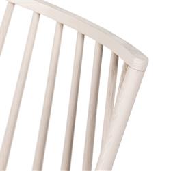 Lara French Classic Off White Oak Wood Windsor Dining Side Chair|