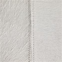 Lambeth Modern Classic White Hair On Hide Antique Brass Iron Bench|