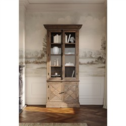 Haper Updated Traditional Brown Reclaimed Wood Display Case|