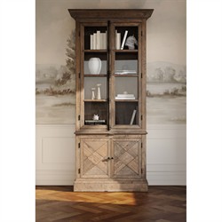 Haper Updated Traditional Brown Reclaimed Wood Display Case|