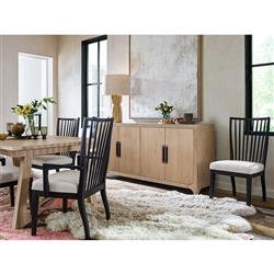 Ballace Rustic Lodge White Stone Top Light Brown Wood 4 Door Media Cabinet - 78"W|