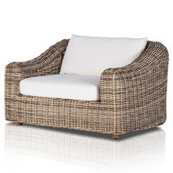 Celina Coastal White Performance Natural Teak Wood Outdoor Arm Chair|