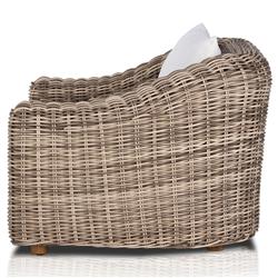 Celina Coastal White Performance Natural Teak Wood Outdoor Arm Chair|