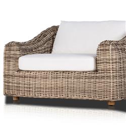 Celina Coastal White Performance Natural Teak Wood Outdoor Arm Chair|