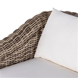 Celina Coastal White Performance Natural Teak Wood Outdoor Arm Chair|