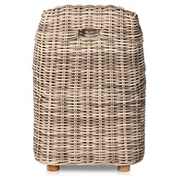 Celina Coastal White Performance Natural Teak Wood Outdoor Dining Side Chair|