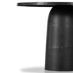 Bailey Industrial Loft Grey Aluminum Round Outdoor Dining Table - 42"|