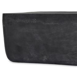 Bailey Industrial Loft Grey Aluminum Rectangular Block Outdoor Coffee Table|