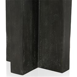 Hanne Mid Century Modern Grey Aluminum Square Outdoor Pedestal End Table|