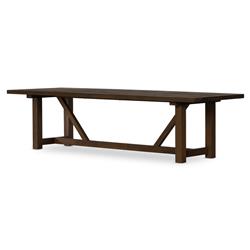 Stephie Rustic Natural Reclaimed Teak Rectangular Outdoor Dining Table - 118"W|