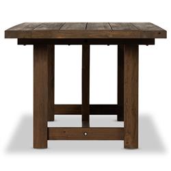 Stephie Rustic Natural Reclaimed Teak Rectangular Outdoor Dining Table - 118"W|
