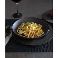 Manufacture Rock Modern Black Porcelain 12 Piece Dinnerware Set|