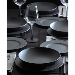 Manufacture Rock Modern Black Porcelain 12 Piece Dinnerware Set|