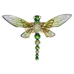 Dragonfly Regency Green Acrylic Gold Metal Napkin Ring - Set of 4|