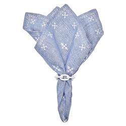 Fez Global Bazaar Blue Linen Napkin - Set of 4|