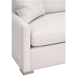 Davis Modern Classic White Upholstered Grey Oak Cushion Back Sleeper Sofa - 86"W|