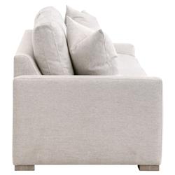 Davis Modern Classic White Upholstered Grey Oak Cushion Back Sleeper Sofa - 86"W|