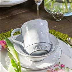 Firenze Modern Classic White Ceramic Coffee Mug|