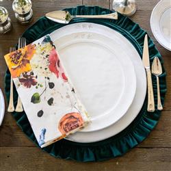 Firenze Modern Classic White Ceramic Dinner Plate|