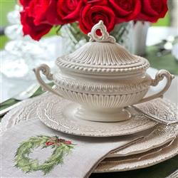 Finezza Global Bazaar Cream Ceramic Oval Soup Tureen|