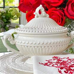 Finezza Global Bazaar Cream Ceramic Oval Soup Tureen|