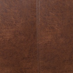 Linus Rustic Lodge Brown Upholstered Faux Leather Platform Bed - Queen|