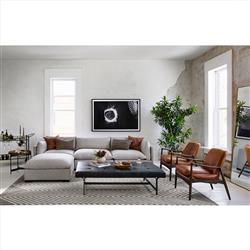 Olena Mid Century Brown Upholstered Leather Wood Frame Living Room Arm Chair|