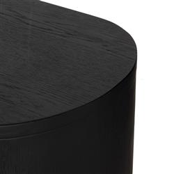 Ivan Mid Century Modern Black Oak Wood Brass Iron 4 Door Sideboard|