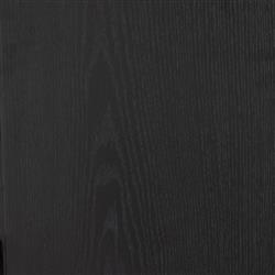 Ivan Mid Century Modern Black Oak Wood Brass Iron 2 Door Bar Cabinet|