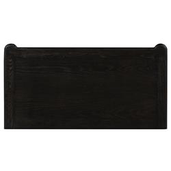 Tacorey Rustic Lodge Black Solid Oak Wood 1 Drawer Nightstand|