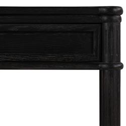Tacorey Rustic Lodge Black Solid Oak Wood 1 Drawer Nightstand|