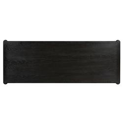 Tacorey Rustic Lodge Black Solid Oak Wood 7 Drawer Executive Desk|